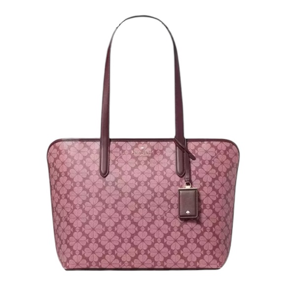 ♠️kate spade Signature Spade Flower Monogram Tote, Grenache NWT